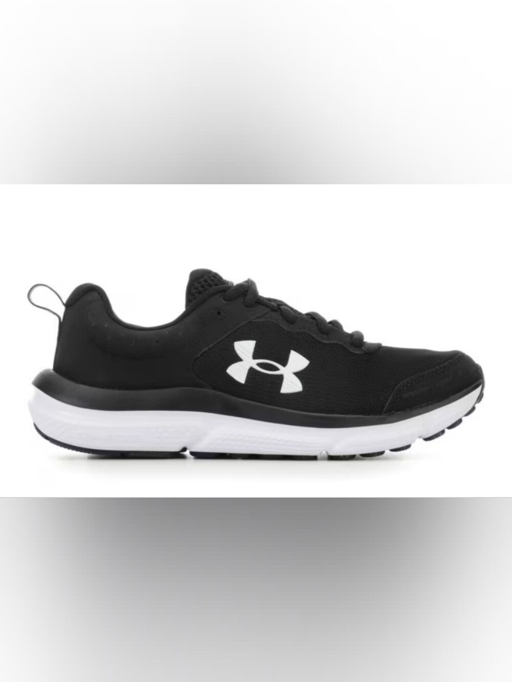 Under Armour Charged Assert 10 Running Shoes Black and White Sneakers Size 9.5